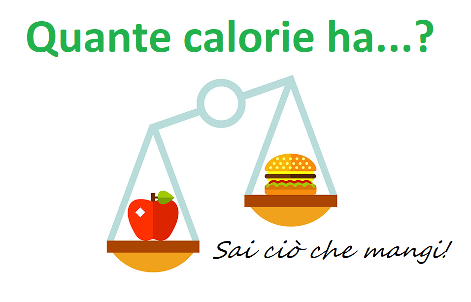 Logo: foto di una bilancia a doppio piatto: in un piatto c' una mela, nell'altro c' un hamburger.